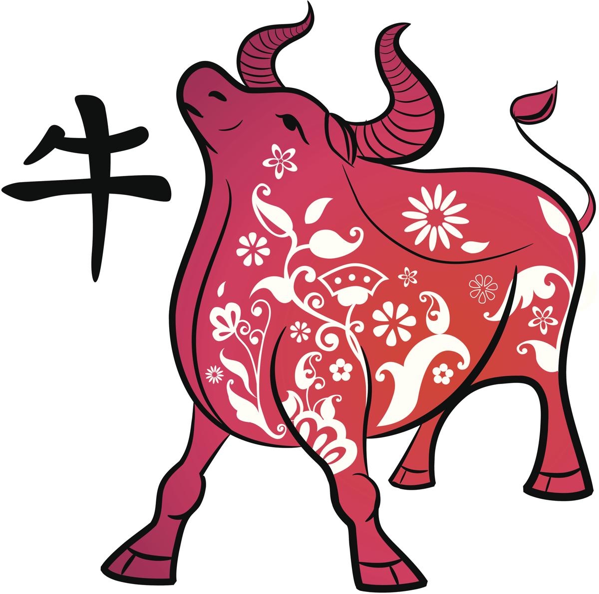 Год быка дракона. Знак китайского зодиака бык. Символ года - бык. Китайские символы года.